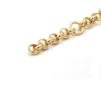Gold Rolo Chain Drop Necklace, sku#EF258