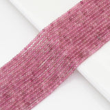 3x4mm Strawberry Quartz Faceted Rondelle Beads, Sku#U1705