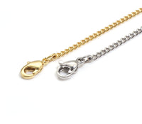 Gold Silver Thin Dainty curb cuban Chain necklace, sku#EF259