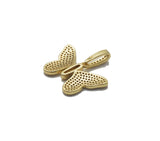 Gold Micro Pave CZ Butterfly Charm, Sku#F1520