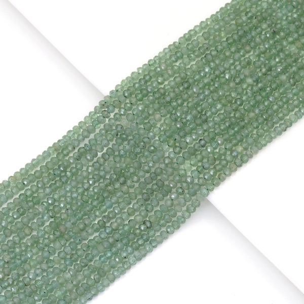 Genuine Green Kyanite Faceted Rondelle Beads, Sku#U1689