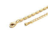 Gold Oval Ball Chain Necklace, sku#ZX121