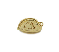 Opal Rectangle Round Heart Charm, Sku#F1521