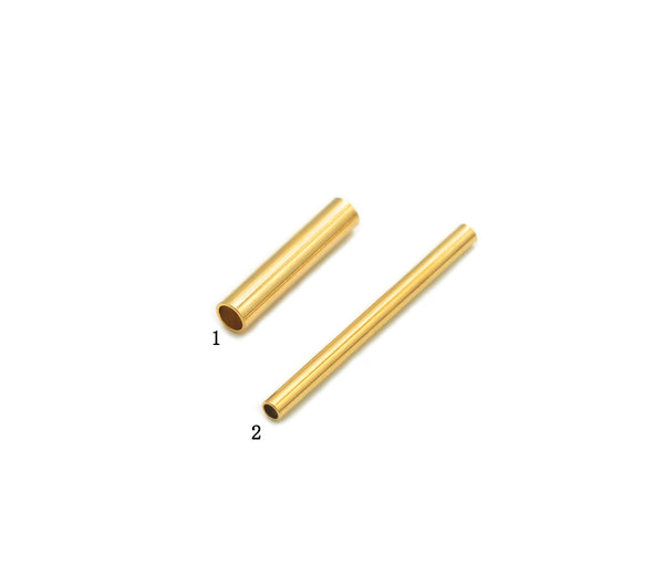 18k Gold Tube Spacer Beads, Sku#ZX123