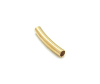 18k Gold Filled Gold Curved Tube Spacer Beads, Sku#ZX122
