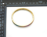Colorful Enamel Evil Eye Rainbow Stripe line Bracelet, Sku#JL163
