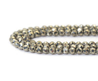 High Quality Genuine Pyrite Faceted Round Beads, 2mm/3mm, Sku#UA298