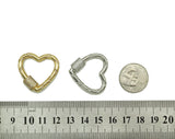 CZ Heart Screw Clasp, Sku#H334