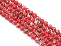 Red Imperial Jasper Round Smooth Beads, 8mm/10mm/12mm, Sku#U1454