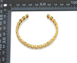 CZ Evil Eye Gold Adjustable Bracelet, Sku#X371