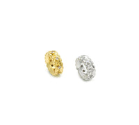 CZ Round Gold Silver Spacer beads, Sku#B341