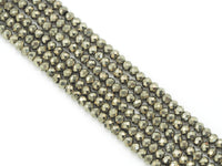 High Quality Genuine Pyrite Faceted Rondelle Beads, 2x3mm, Sku#UA300