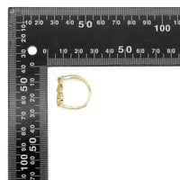 CZ Gold XO Adjustable Ring, Sku#LX425