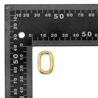 Plain Gold Oval Link Lock Clasp/Spring Clasp, Sku#Y838
