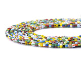 Mixed Color Glaze Rondelle Smooth Beads, 4mm, Sku#U1471