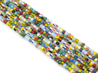 Mixed Color Glaze Rondelle Smooth Beads, 4mm, Sku#U1471