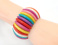 Colorful Turquoise Stretch Bracelet, Sku#U1466