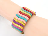 Colorful Turquoise Stretch Bracelet, Sku#U1466