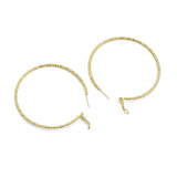 Large Gold Twisted Round Hoop Earrings, Sku#Y855