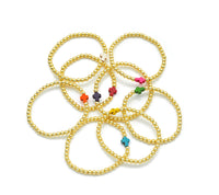 Colorful Cross Gold Hematite Adjustable Bracelet, Sku#EF266