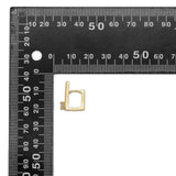 Gold Diamond Rectangle Bar Huggie Stud Earrings, Sku#Y859