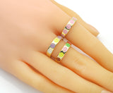 Gold Colorful Enamel Smiley Face Adjustable Ring, Sku#LX187