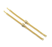 CZ Leopard Pather Head Chain Bracelet, Sku#JL167