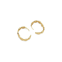 Gold Silver Oval Eye shape Link Hoop Earrings, Sku#A128