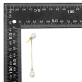 Gold Silver pearl drop Pearl Dangle Earrings, Sku#EF454
