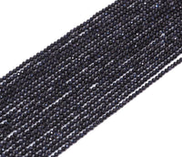 Blue Goldstone Round Faceted Beads, 2mm/3mm/4mm, Sku#U1481