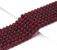 Dyed Strawberry Quarts Round Smooth Beads, 6mm/8mm/10mm/12mm, Sku#U1487