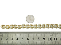 18K Gold Round Ball Diamond Link Chain by Yard, sku#E550