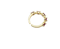 Gold Colorful CZ Diamond Adjustable Ring, Sku#LD375