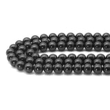 High Quality Black Tourmaline Round Smooth Beads, Sku#U1770