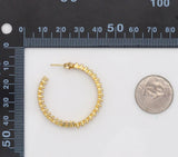 Gold Filled Baguette CZ Hoop Earrings, Sku#LD379