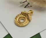 CZ Round Wheel Charm, Sku#Y671