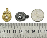 CZ Round Wheel Charm, Sku#Y671