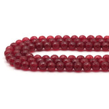 Ruby Agate Round Faceted Beads, Sku#U1718