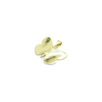Gold Silver CZ Butterfly Shape Charm, Sku#Z1471