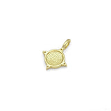 Black white Gold Star Coin Charm, Sku#LX285