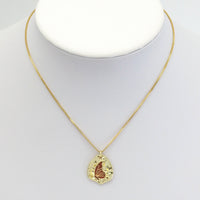 Gold Colorful Enamel Butterfly On Oval Charm, Sku#LK864