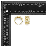 Thick Gold CZ Cuban Link Adjustable Ring, Sku#LK870