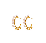 Pearl Hoop Earrings, LX196