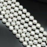 13x15mm White MOP Diamond Shape Beads, Sku#T162
