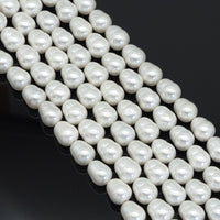 Natural White Mother of Pearl in Pear Shape Beads, 14x17mm, Sku#T164