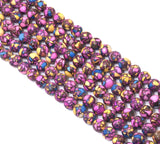 Purple Yellow Blue Imperial Jasper Round Smooth Beads, 10mm, Sku#U1489