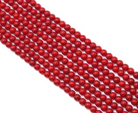 Natural High Quality Red Coral Round Smooth Beads, 6mm/8mm/10mm, Sku#U1494