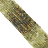 Genuine Green Garnet Rondelle Faceted Beads, 4x6mm, Sku#U1512