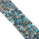 Blue Imperial Jasper Round Smooth Beads, 6mm/8mm/10mm, Sku#U1519