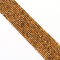 Genuine Yellow Tourmaline Faceted Cube Beads, 2.5mm, Sku#U1524